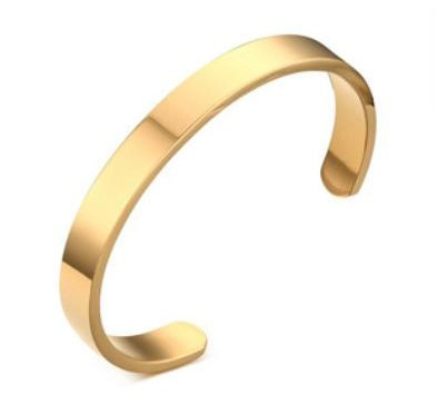 Pozlacený pevný ocelový náramek JCFB106GD