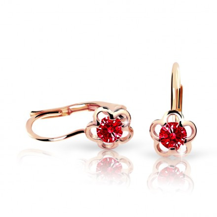 Dívčí náušnice Cutie C1945R-Kl-Ruby Dark