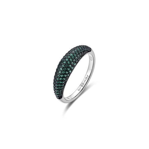 Stříbrný prsten se zirkony Brosway Fancy Life Green FLG125