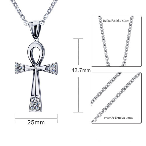 Přívěsek chirurgická ocel nilský kříž JCFPN-643S