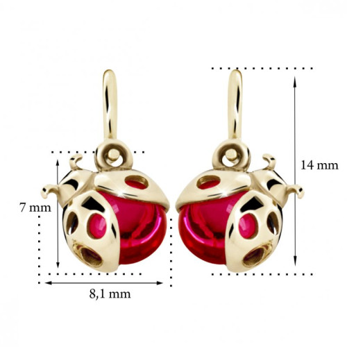 Zlaté zlaté dětské náušnice C2008Z