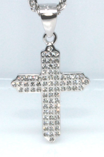 Přívěšek křížek se zirkony 304303