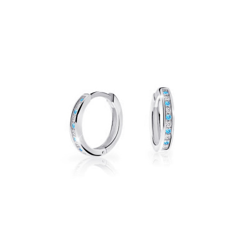 Dětské zlaté náušnice Cutie C3343B-Arctic Blue