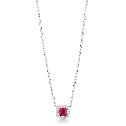 Stříbrný náhrdelník s jemným designem Brosway Fancy Passion Ruby FPR132