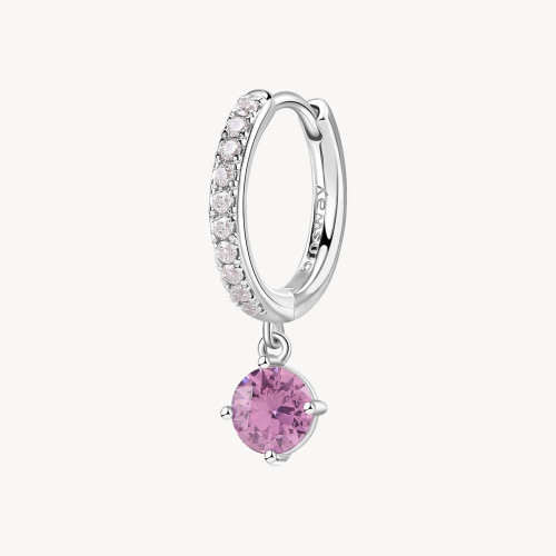 Stříbrná náušnice kroužek Brosway Fancy Vibrant Pink FVP83