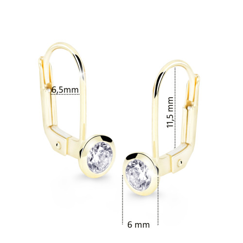 Zlaté náušnice se zirkony C8003Y