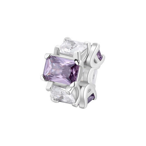 Korálek stříbro se zirkony Brosway Fancy Magic Purple FMP02