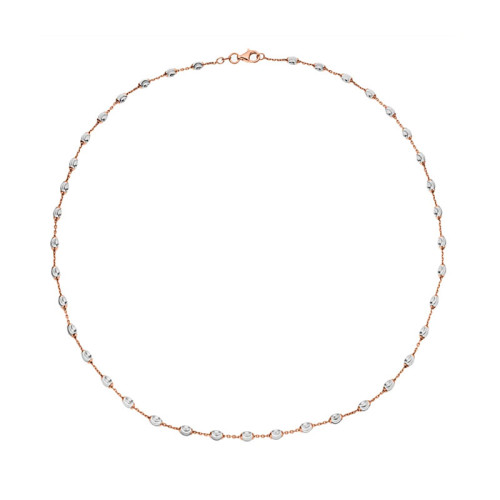 Elegantní stříbrný náhrdelník se zlacením 306967