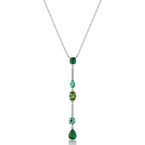 Stříbrný náhrdelník se zirkony Brosway Fancy Life Green FLG150