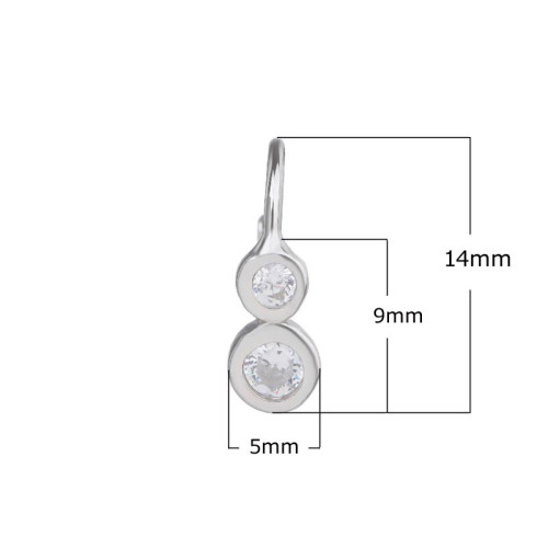 Stříbrné náušnice se zirkony 303966009