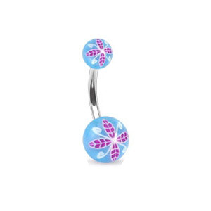 Piercing do břicha 1108-Blue