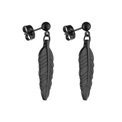 Náušnice visací chirurgická ocel WJHE61-BK