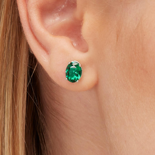 Stříbrná náušnice pecka Brosway Fancy Life Green FLG05