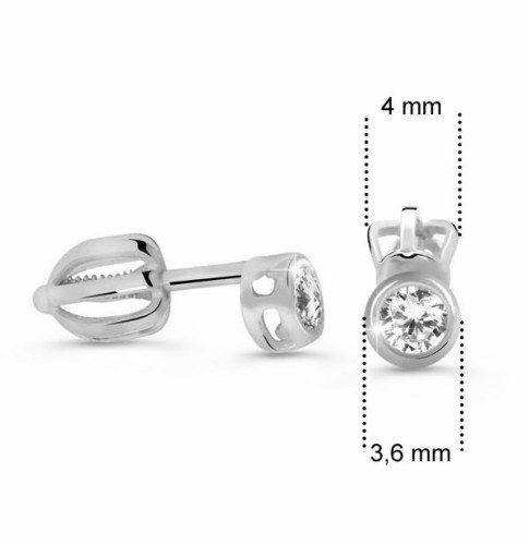 Zlaté náušnice z bílého zlata Z62231W