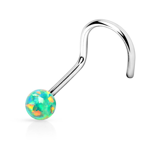 Piercing nos se zeleným opálem SENOSE17G