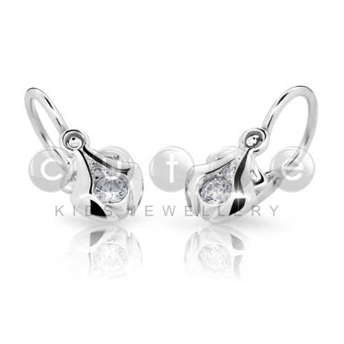 Dětské naušničky Cutie Jewellery C2224B CZ White