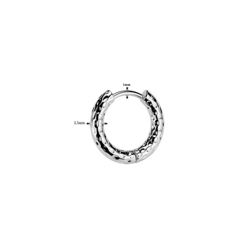 Kruhové náušnice z chirurgické oceli 5075-ST