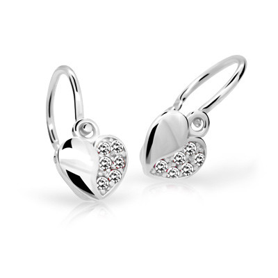 Náušnice pro miminka Cutie Jewellery C2160B CZ White
