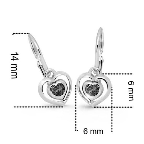 Zlaté náušnice pro miminka Cutie Jewellery C2752Z-White