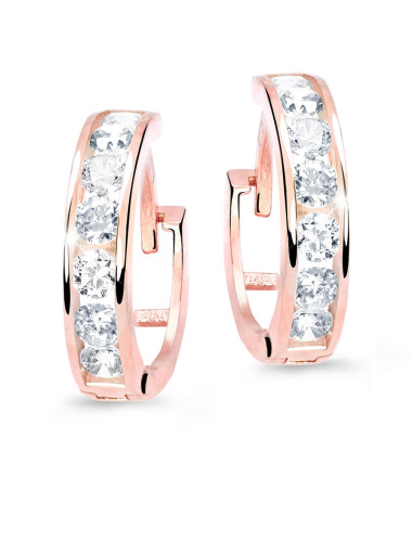 Dětské náušnice kroužky C3345R-White