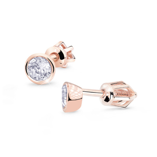 Náušnice z růžového zlata Z8053R