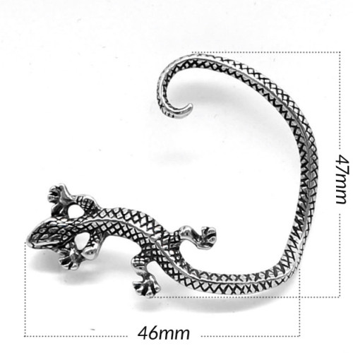 Ocelová náušnice na celé ucho ještěrka WJHE505