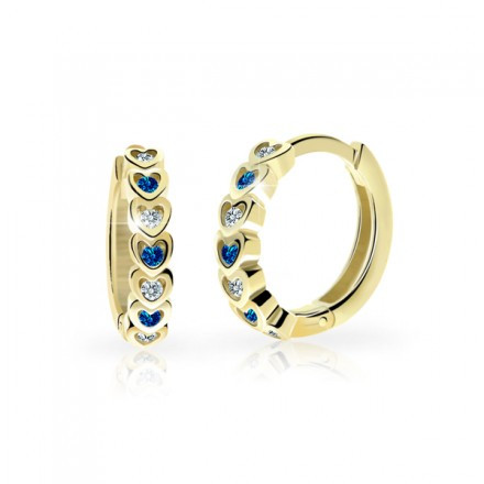 Dětské zlaté náušnice Cutie C3340Z Dark Blue