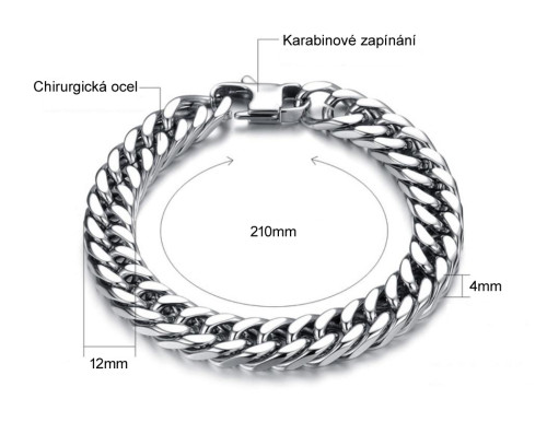 Ocelový náramek pro muže JCFGS743-10