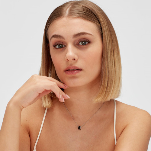 Korálek se zirkony Brosway Fancy Mistery Black FMB01