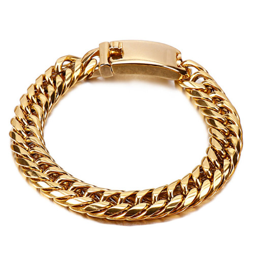 Ocelový náramek zlatý WJHB83B-GD