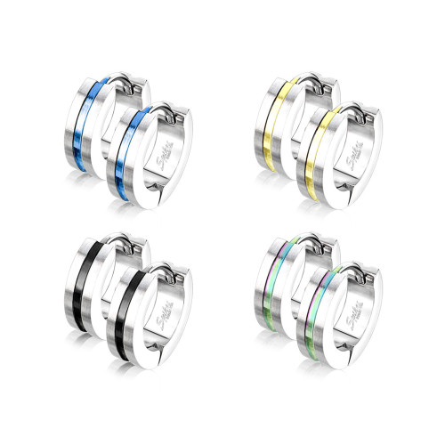 Ocelové náušnice z chirurgické oceli kroužky 3517