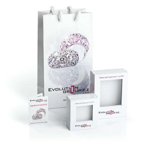 Stříbrný prsten s krystaly Swarovski 35014.3 - fialová