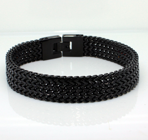 Elegantní pánský černý náramek WJHB582-BK