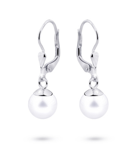 Náušnice z bílého zlata perly Z3015B