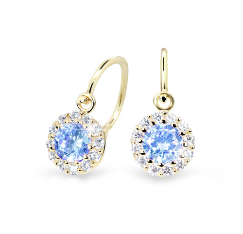 Dětské náušnice zlaté Cutie Jewellery C2745Z-Arctic Blue