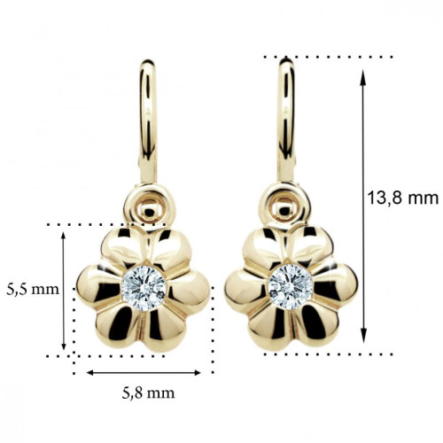 Náušnice pro miminko C1736Z-Rozměry