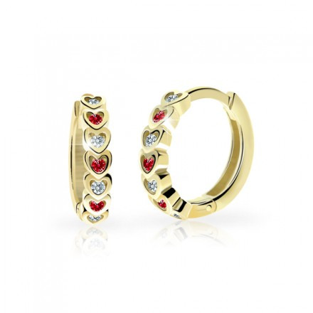 Dětské zlaté náušnice Cutie C3340Z Ruby Dark