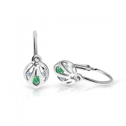 Náušnice pro miminka Cutie C2265B-Emerald Green