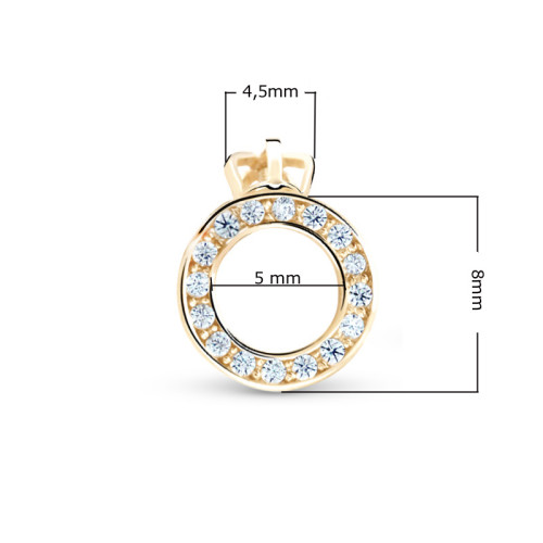 Zlaté náušnice se zirkony Z3060Y