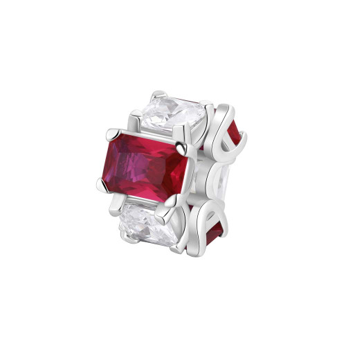 Stříbrný korálek se zirkony Brosway Fanci Passion Ruby FPR02