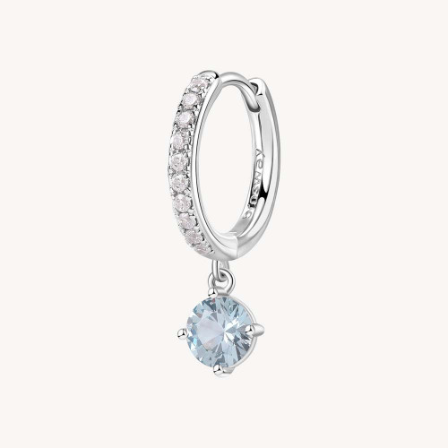 Visací stříbrná náušnice se zirkony Brosway Fancy Cloud Light Blue FCL83