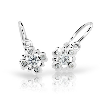 Dětské naušnice zlaté Cutie Jewellery C2253B CZ White