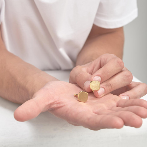 Zlaté manžetové knoflíčky Brosway INK BIK106