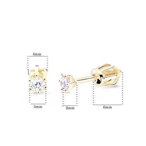 Zlaté náušnice na šroubek Z8020Z
