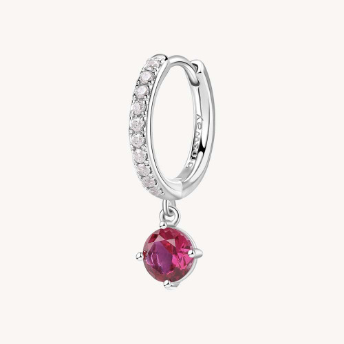 Stříbrná náušnice visací Brosway Fancy Passion Ruby FPR86