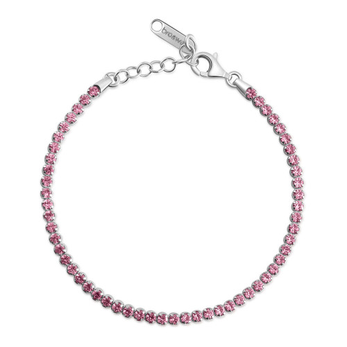 Stříbrný tenisový náramek Brosway Fancy Tender Pink FTP21