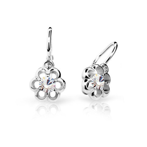 Dětské náušnice z bílého zlata Cutie Jewellery C1947B CZ