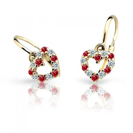 Náušnice pro miminka Cutie C2157Z-Ruby Dark