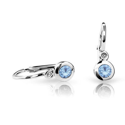 Dětské zlaté náušnice Cutie Jewellery C1537B Arctic Blue
