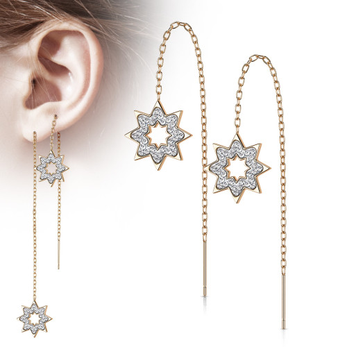 Pozlacené visací náušnice 4115-RD